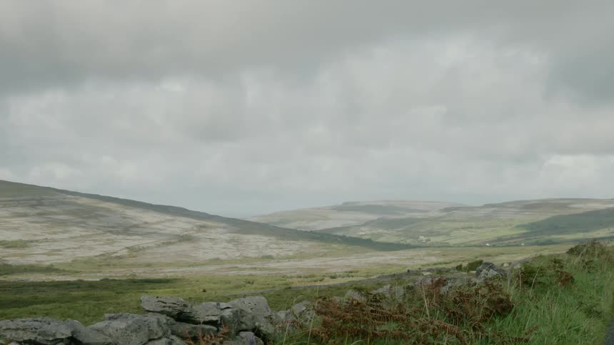 The clouds are thick over the landscape