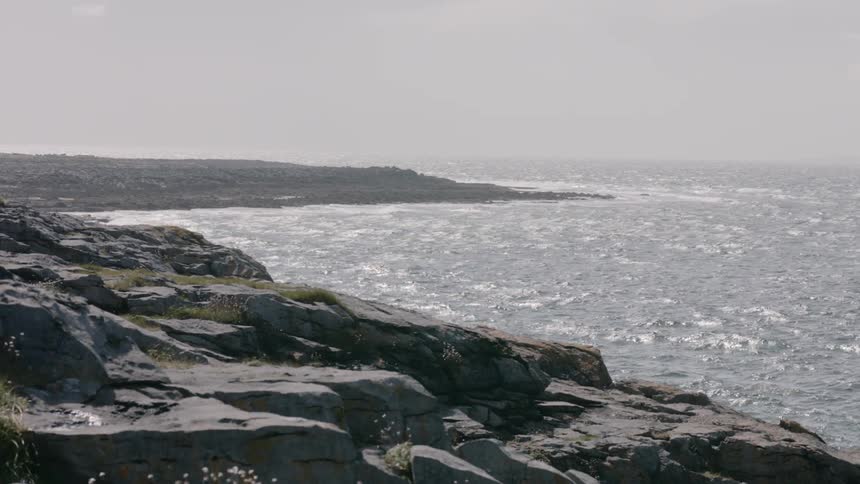 Water moving towards the shore