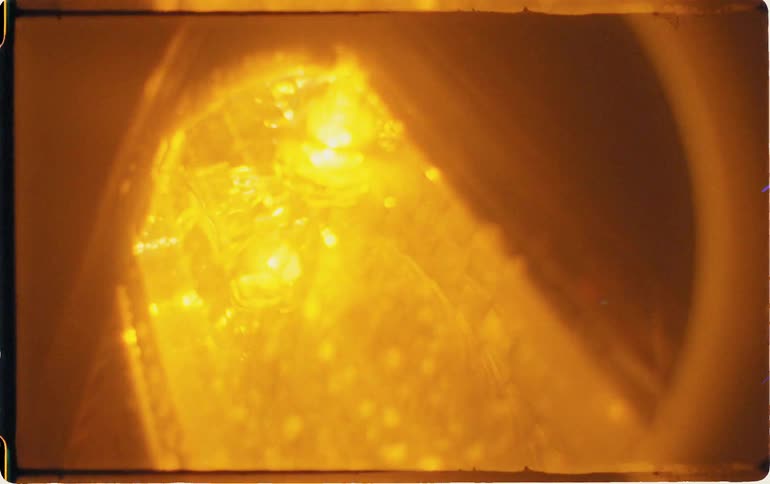 A car light blinking