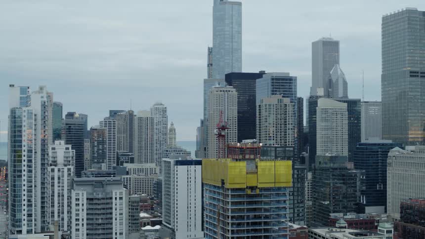 Construction downtown Chicago