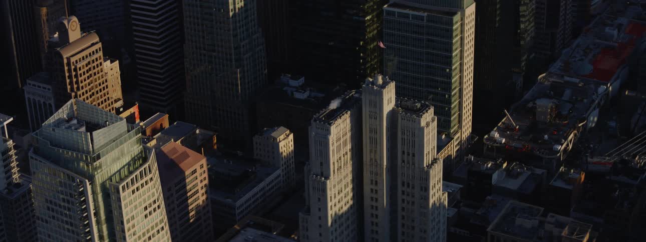 High rise buildings in a downtown area