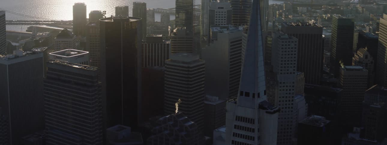 Skyscrapers off the waterway