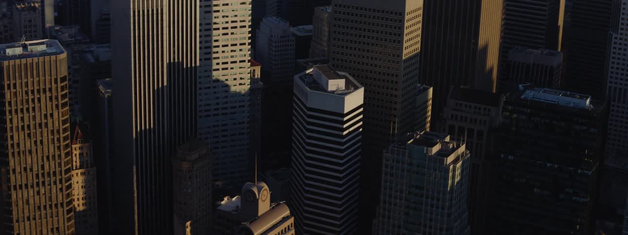 The buildings downtown