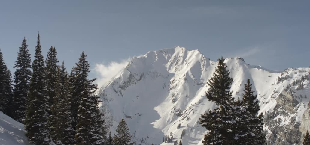 A snow covered mountain