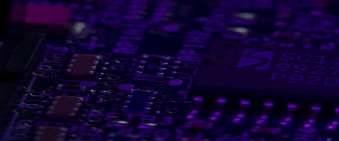 A close up of a pcb