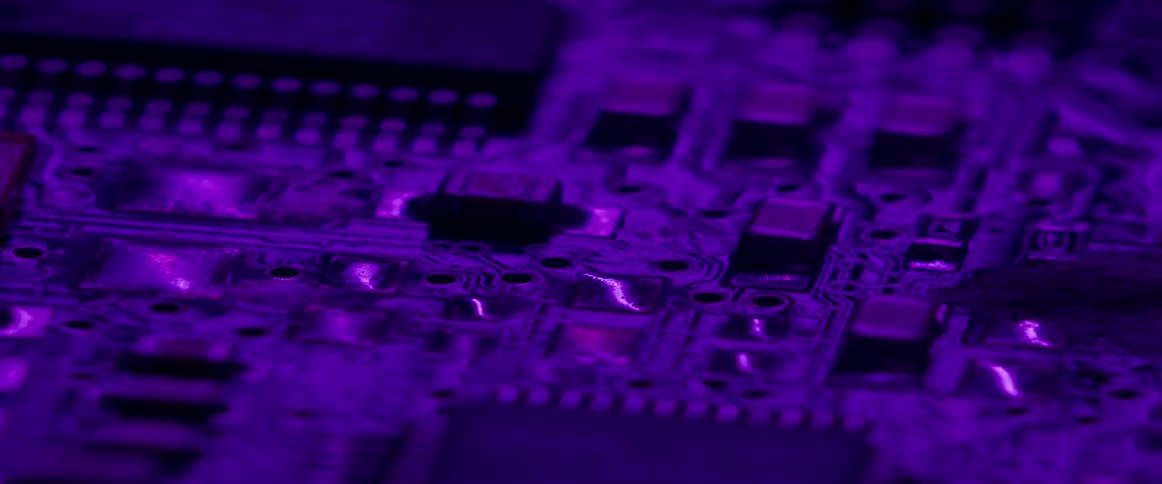 The light makes the processor purple in color