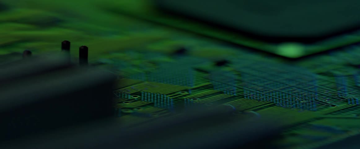 Lights change from green to blue above an exposed circuit board