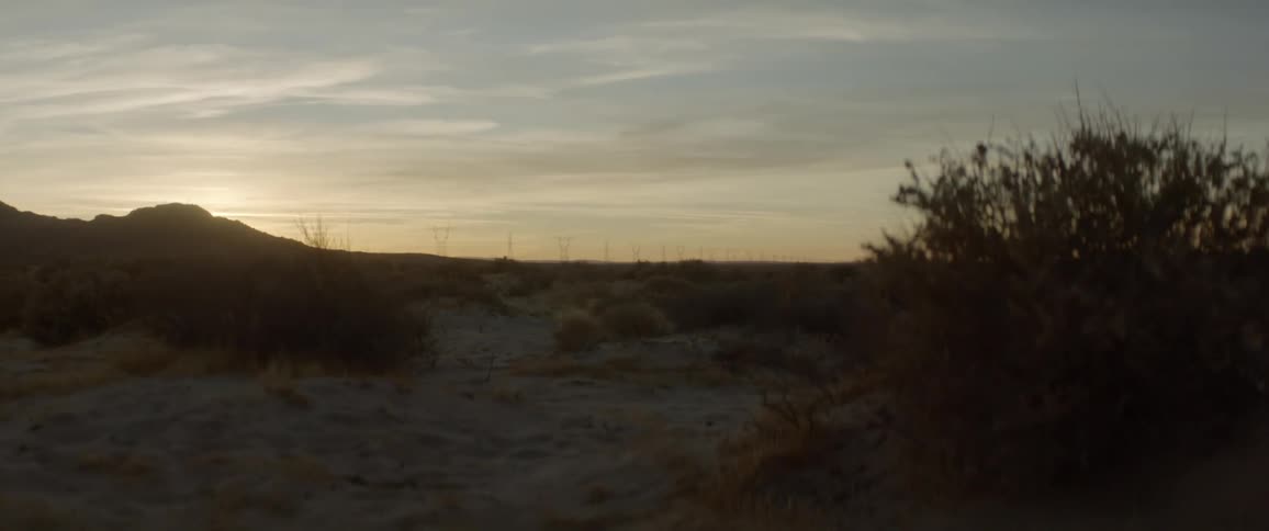 Landscape view of a flat piece of land