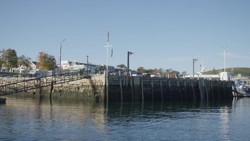 Shot of a pier on a river