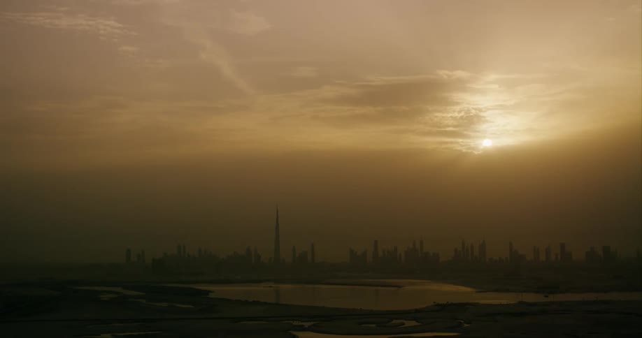 The smog is thick near the city