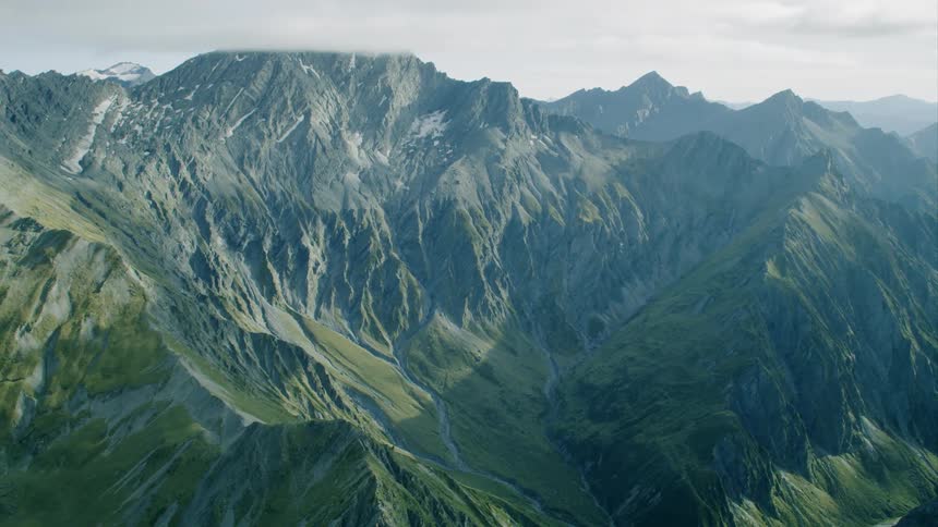 Peaks and valleys in a mountain range