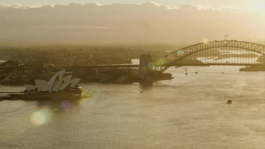 The opera house sits near the water Sydney Harbour