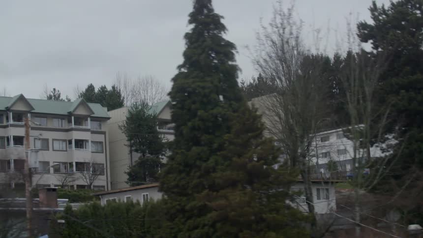 Apartment complex on a cloudy day