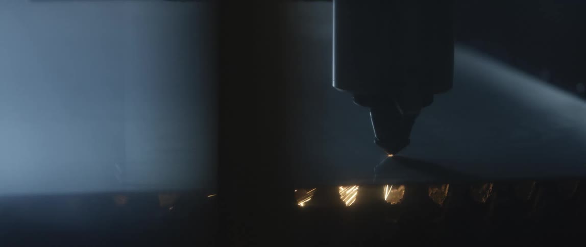 Acetylene torch cutting through metal