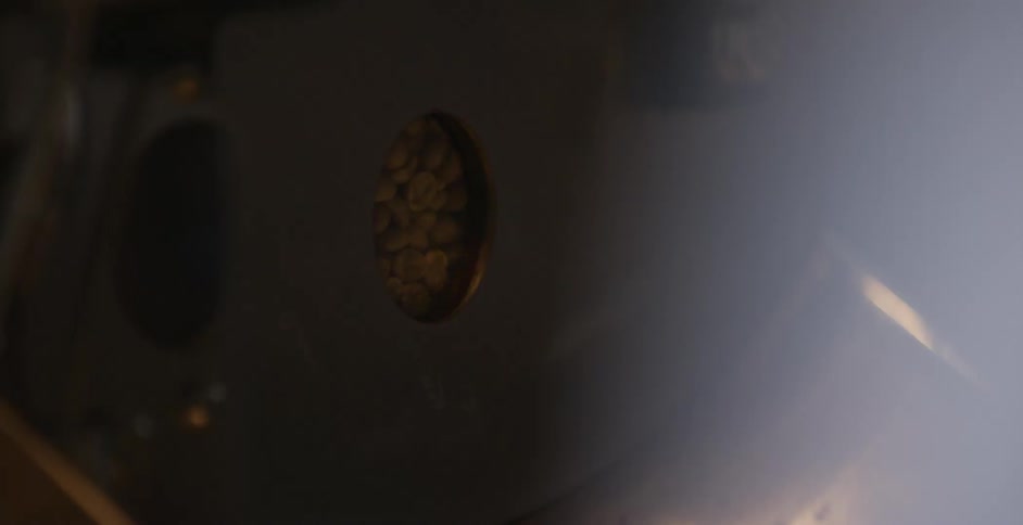 Coffee beans churning