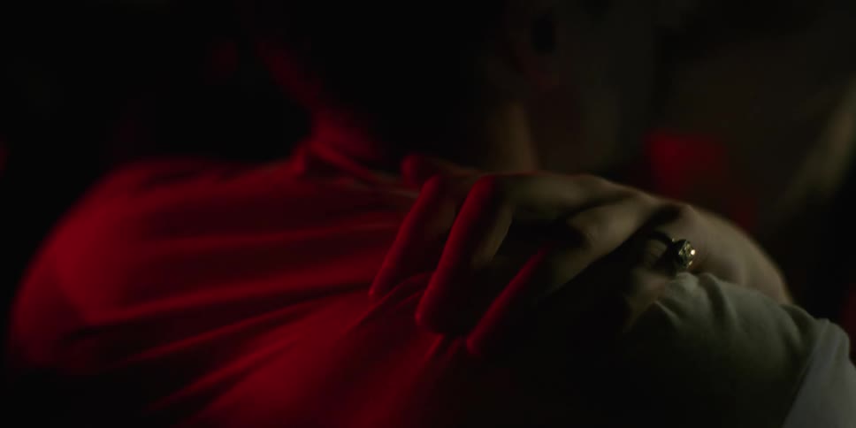 Two people kissing