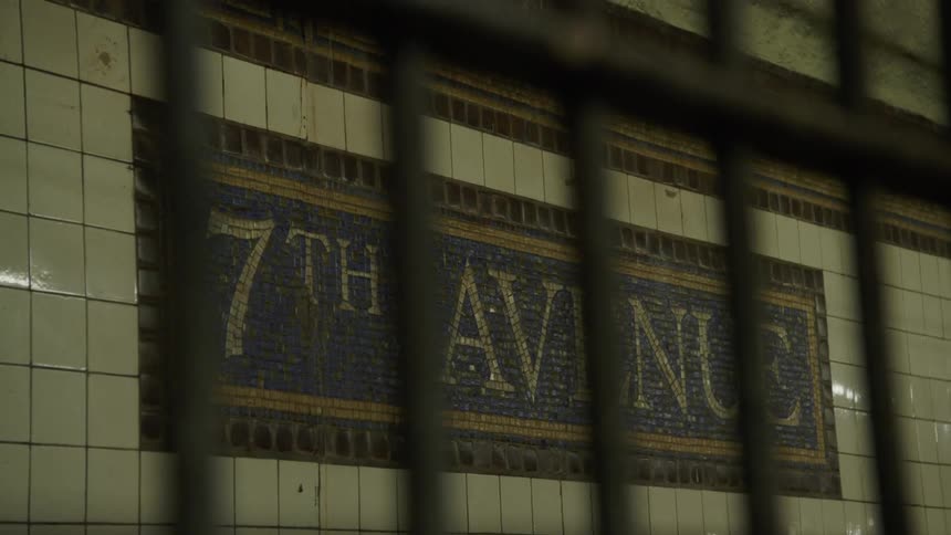 A seventh avenue subway mosaic sign