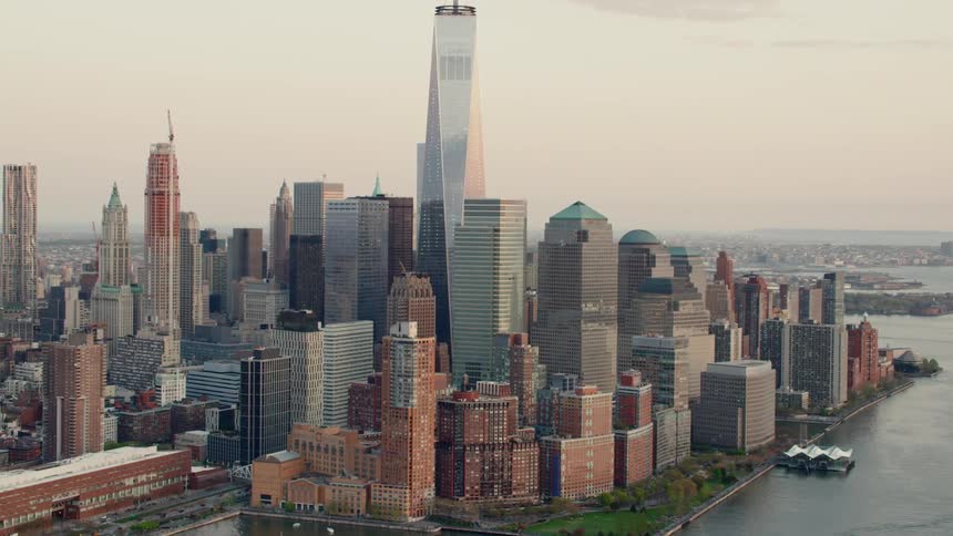 Aerial view of the new world trade center in new york city