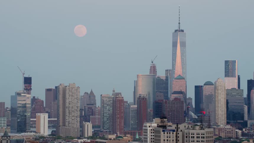 Skyscrapers in a city skyline