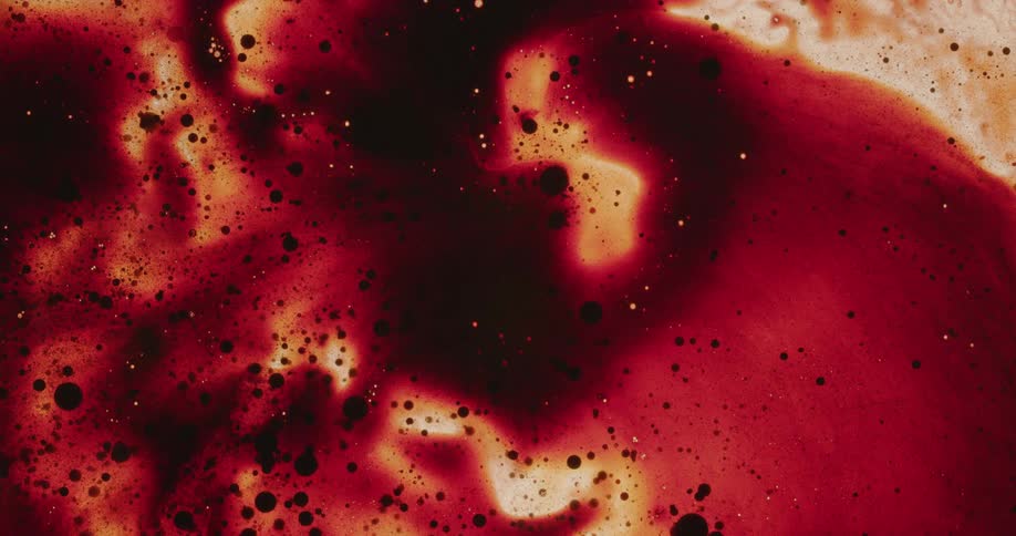 The ink swirls briefly