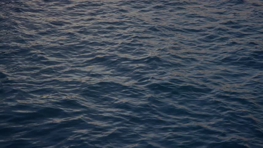The waves are rippling with the ocean current