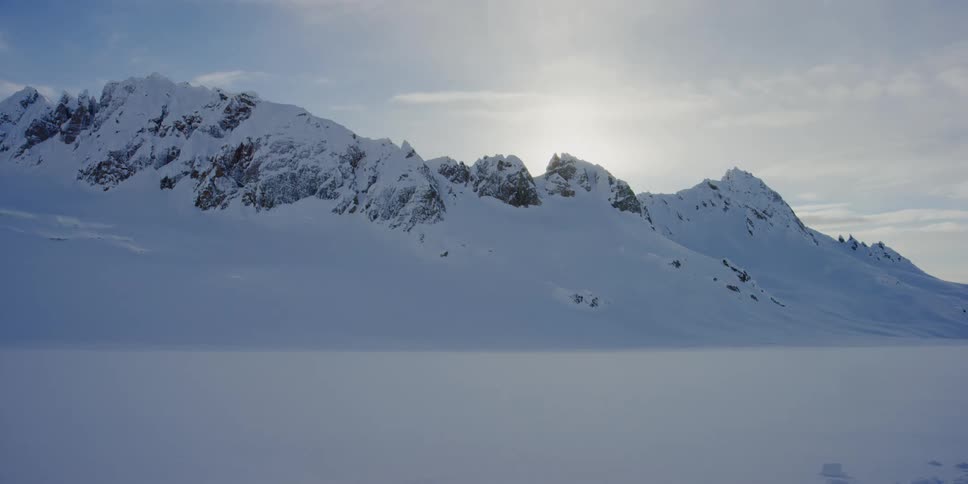 A snow covered mountain timelapse
