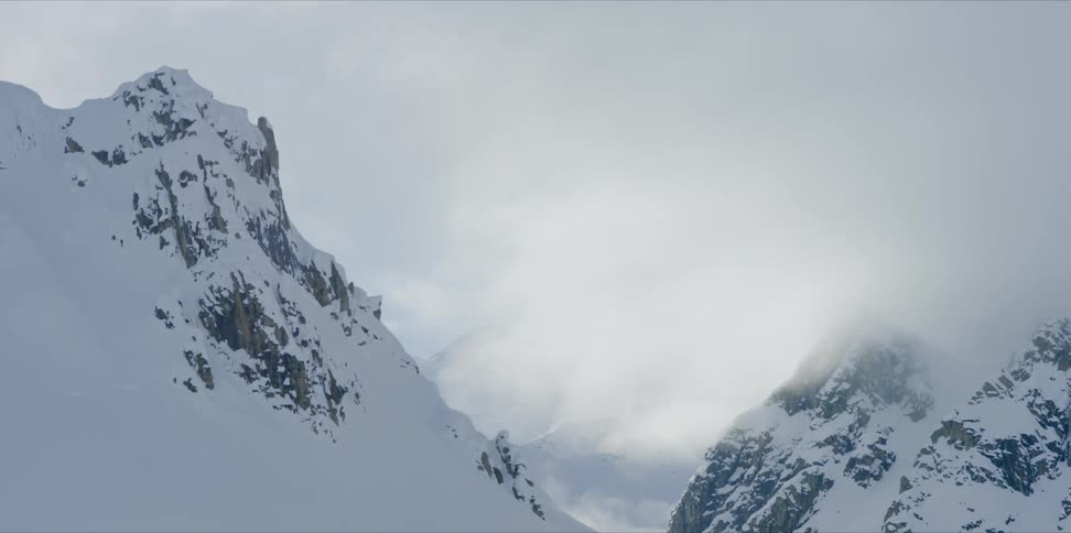 Snow is covering the mountains