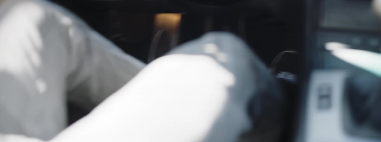 A man racing a car