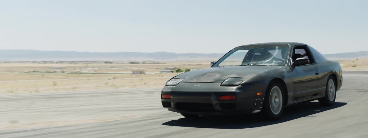 A man racing his car