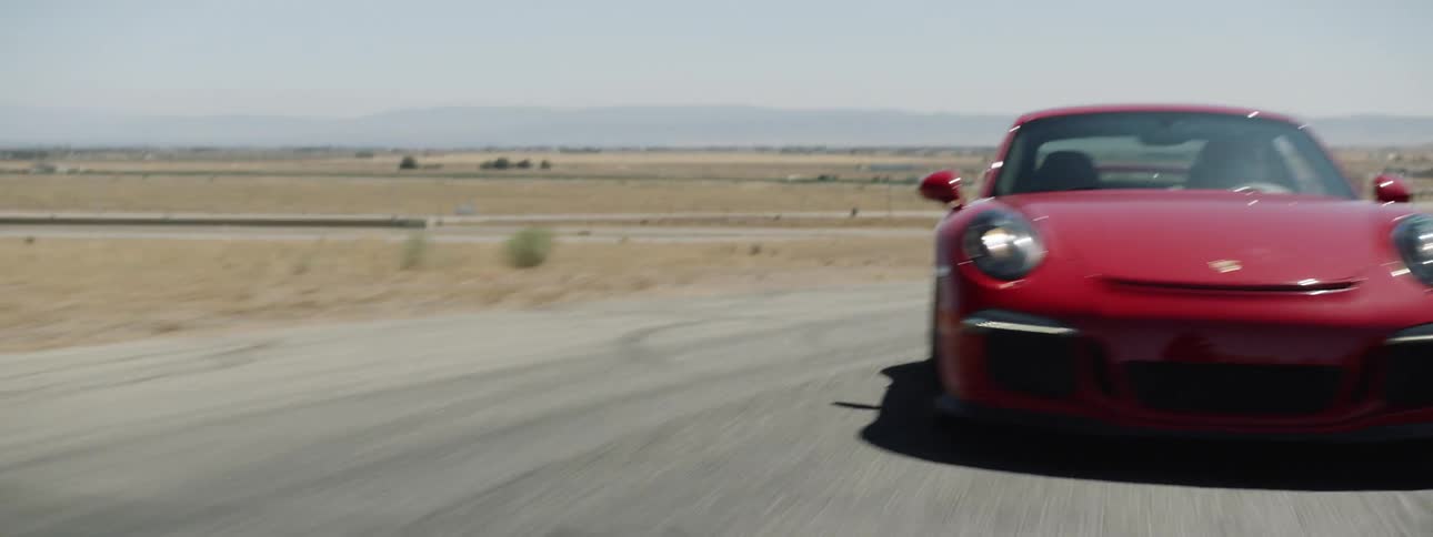 A person races their car