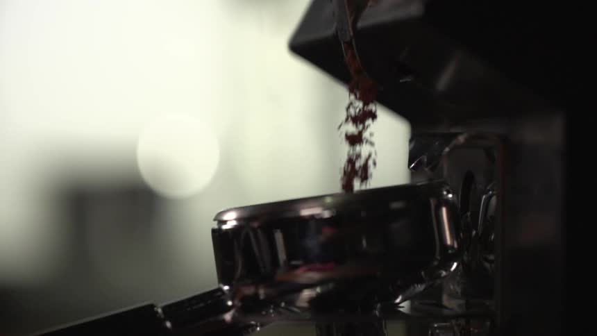 Coffee being made in a machine