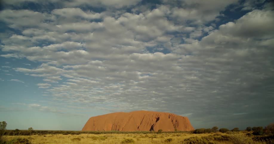 Clouds over Uluru in Australian Outback