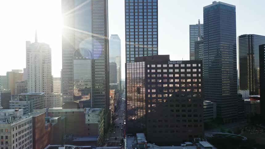 Skyscrapers in a downtown area
