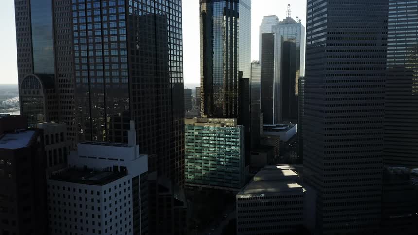 Aerial view of downtown dallas texas