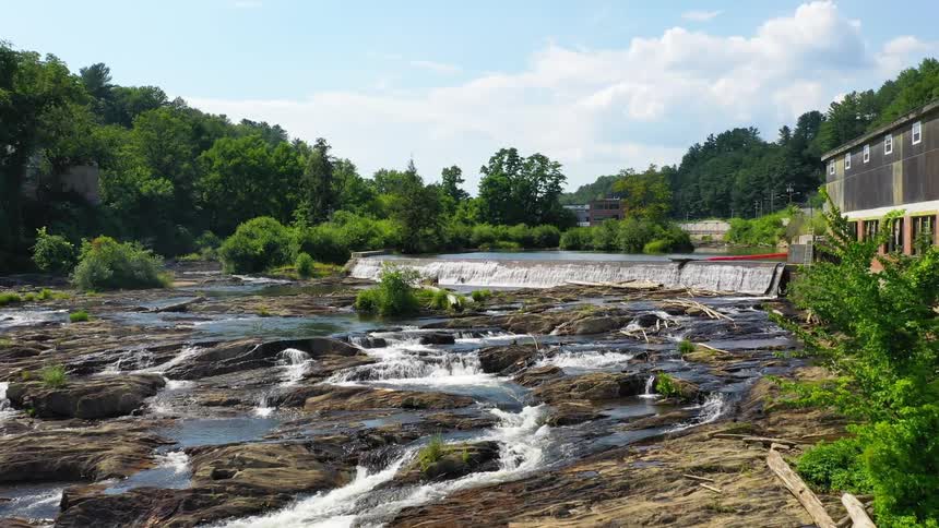 A river flowing over rocks