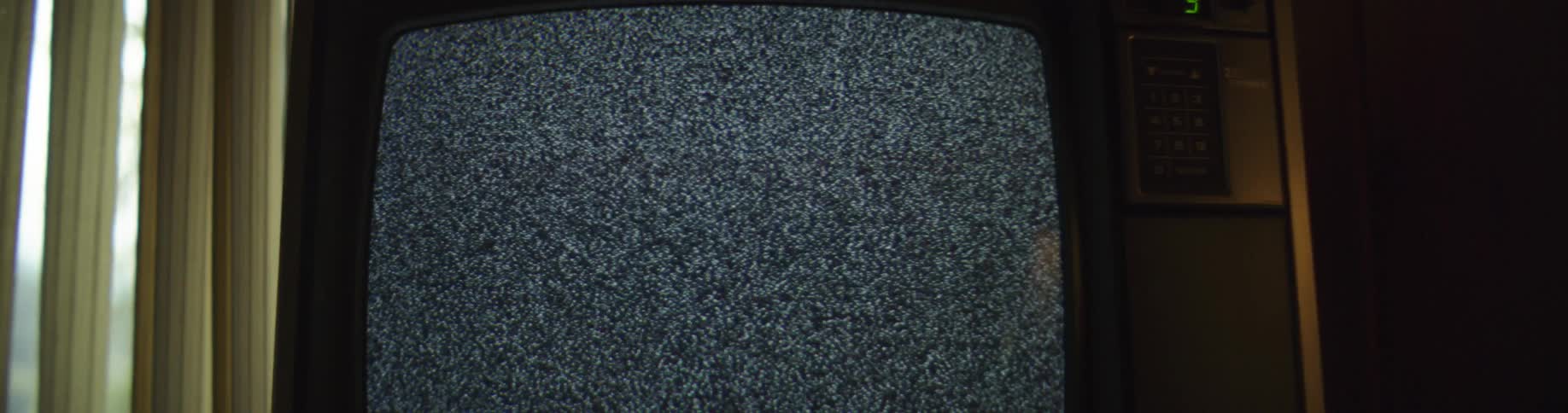 Old tube tv flickers with static on screen