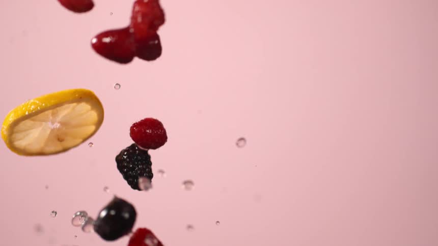 The fruit pour down