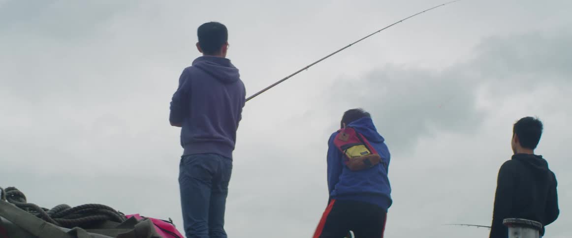 The three boys fish