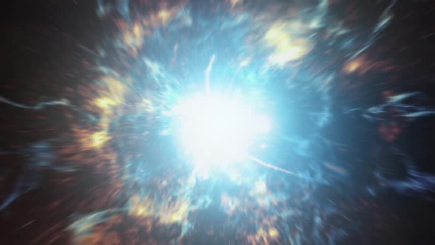 A giant explosion in space