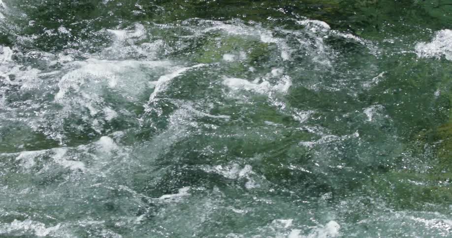 The water is rapid
