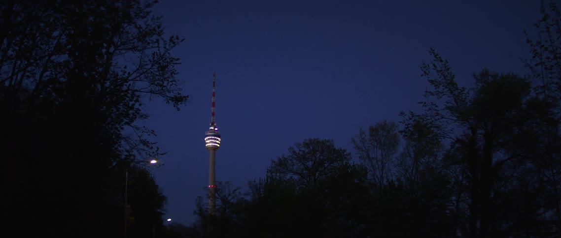 A tower in a city