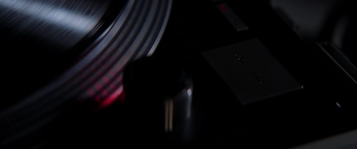 Close view of record player