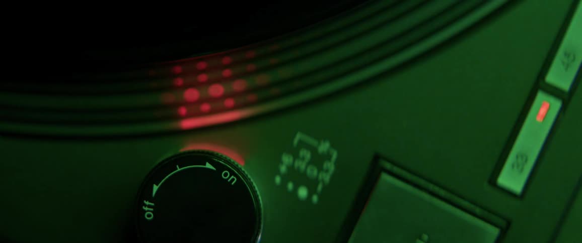 A record player spinning