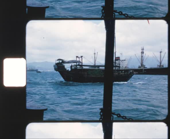 Boats move in the water
