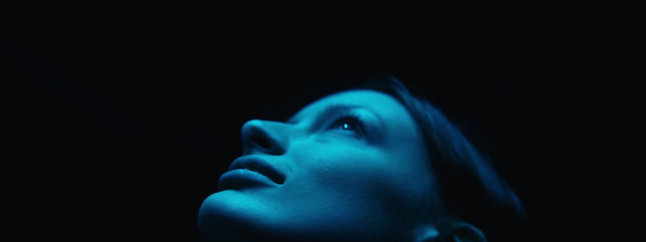 A teenager looks up