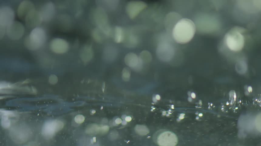 Boiling water with bubbles