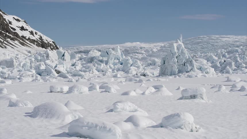 Snow is covering the arctic area