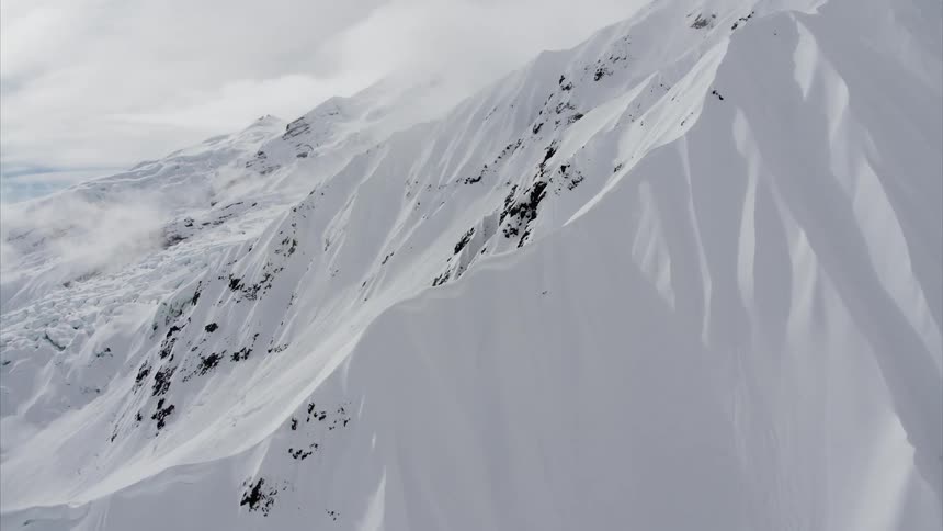 Snow is covering the mountain range