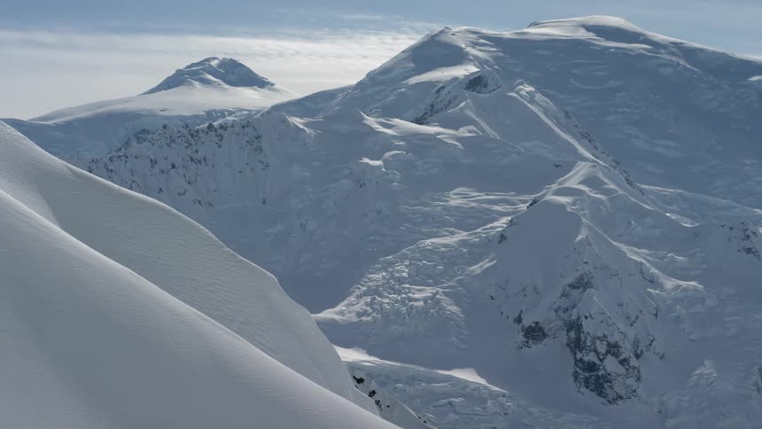 Snow is covering the mountains