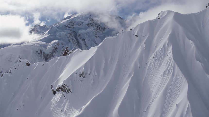 Snow is covering the mountain range